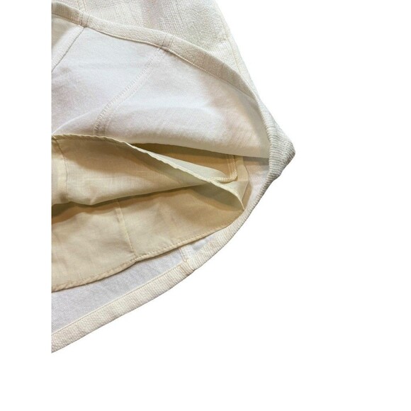 Zara Size XL Strapless Midi Sheath Dress Back Slit Textured Cream New 6929/311 - Picture 10 of 12